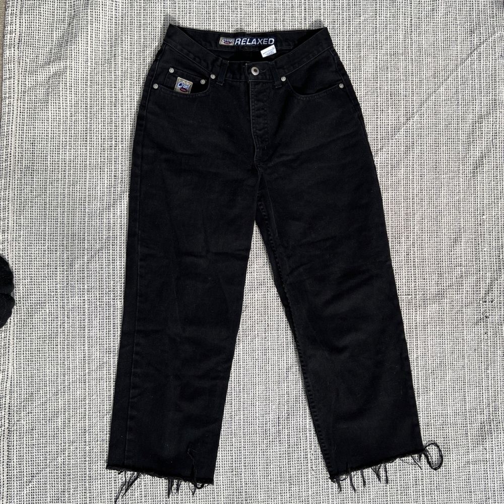 CRUEL GIRL Vintage Black Wide Leg Denim Pants